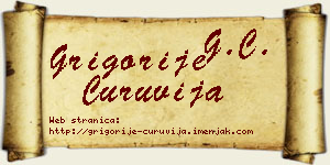 Grigorije Ćuruvija vizit kartica
